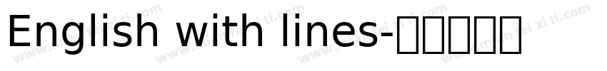 English with lines字体转换